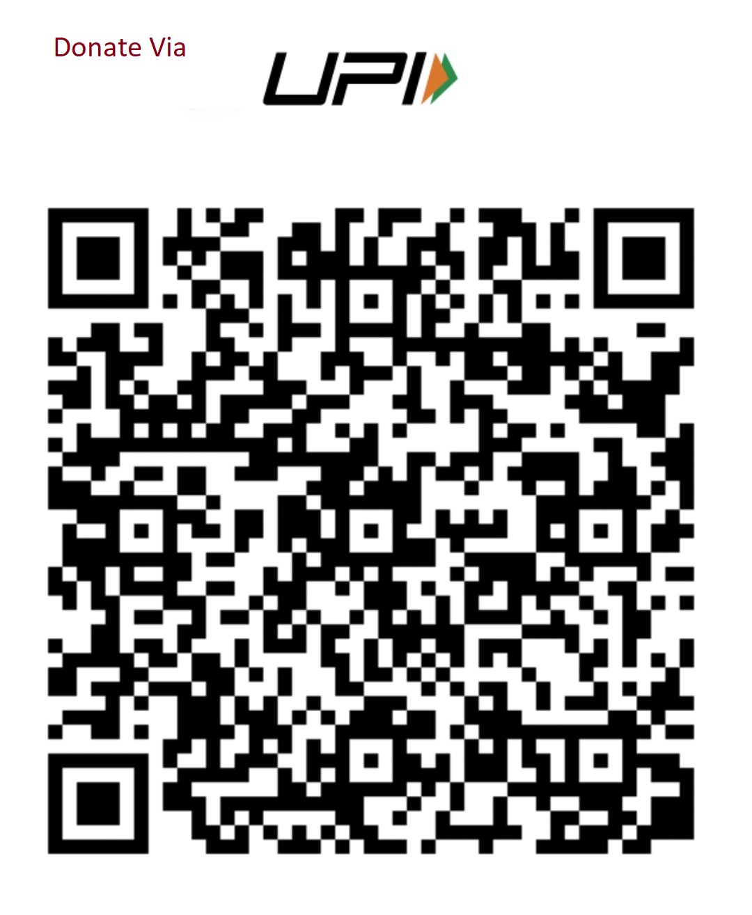 Donate via UPI QR Code