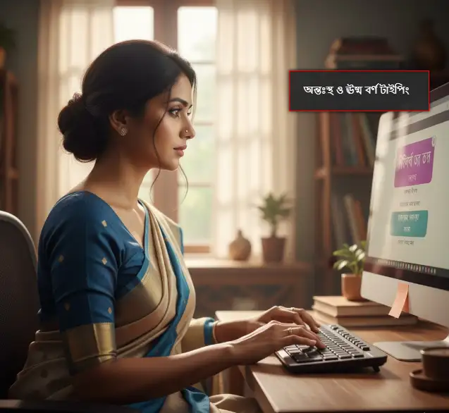 অন্তঃস্থ ও ঊষ্ম বর্ণ  য র ল শ ষ স টাইপিং অনুশীলন