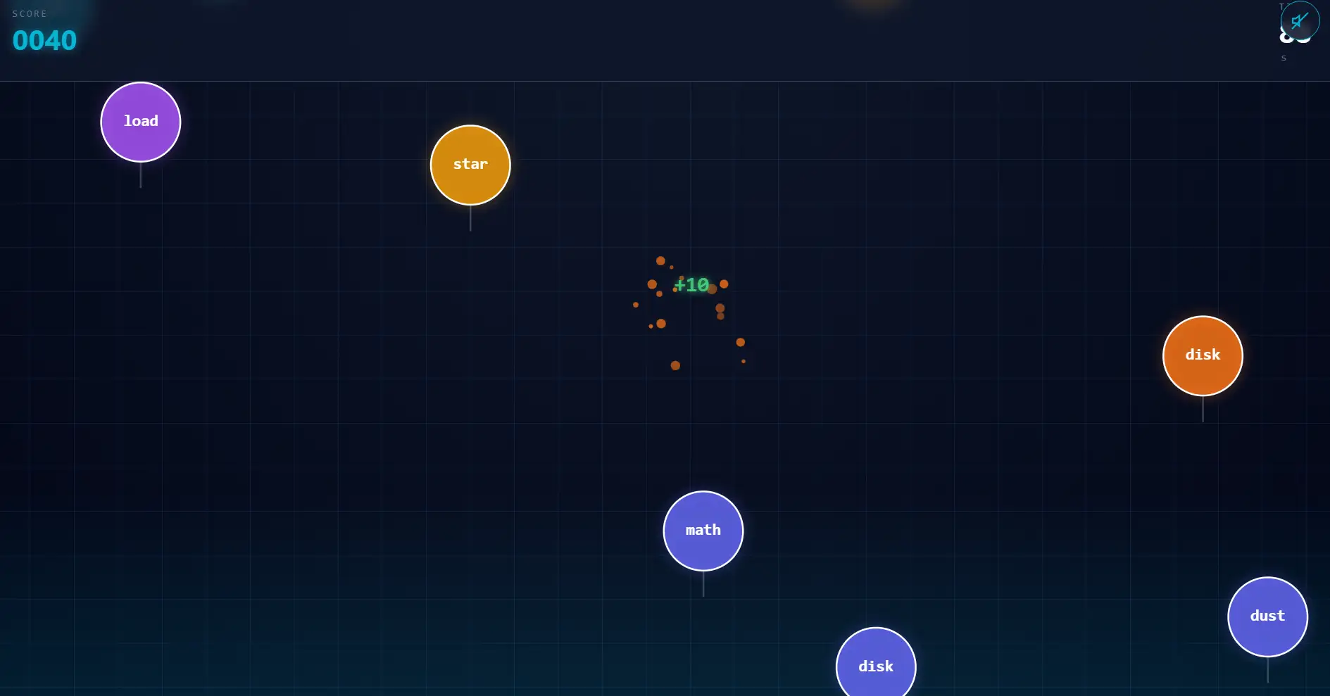 Balloon Popper Typing Game for learning typing