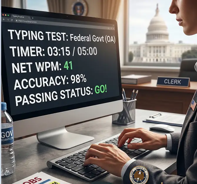 Federal Government Typing Practice – 40 WPM USAJOBS Simulator