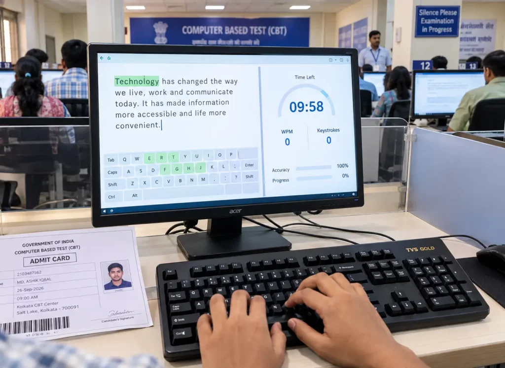 SSC CHSL Typing Test Practice – English 35 WPM Simulator